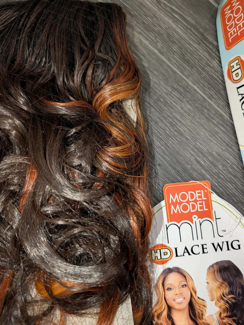 Mint HD Lace Wig ML-08 in Dark Brown with Copper Highlights